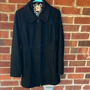 Women's Classic Black Pea Coat